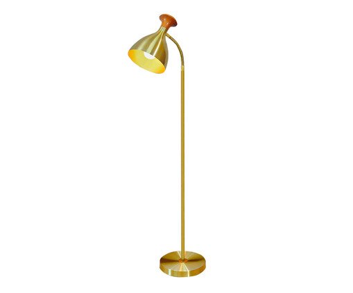 Luminária de Chão Sabrina  Dourado - Bivolt