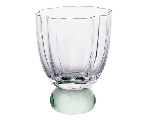 Taça Transparente com Base Verde