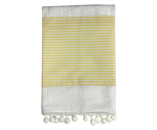 Toalha para Lavabo Listras Amarelas
