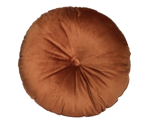 Almofada Premium com Botão Terracota