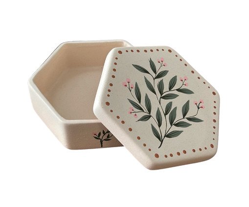 Porta Joia Mini Floral Rosa