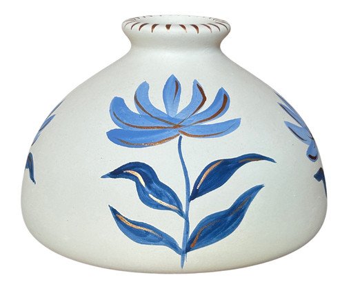 Vaso Peso Flowers Azul