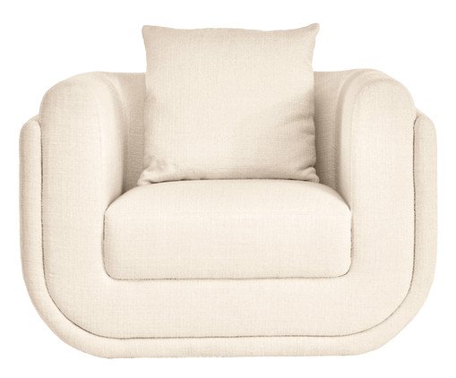 Poltrona em Boucle Strati Creme