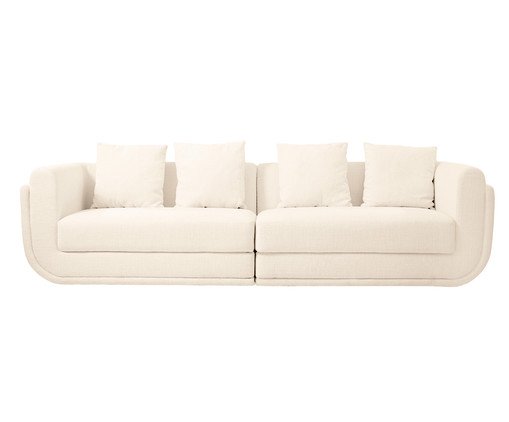 Sofá 2 Braços em Boucle Strati Creme