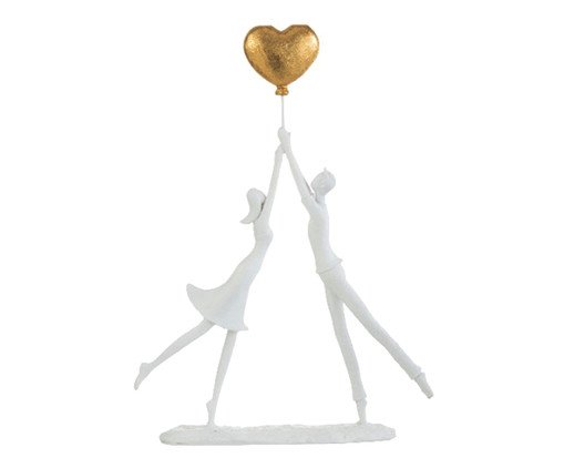 Escultura Casal Com Balão