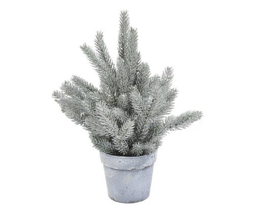Cachepot Com Planta Permanente Balsam Branco