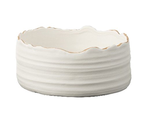 Cachepot Lines em Porcelana