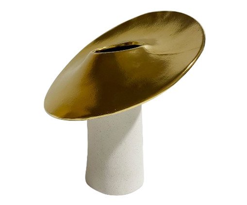 Vaso Chapeu Dourado I