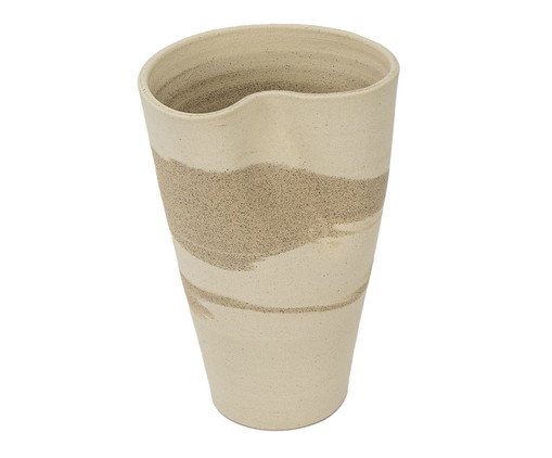 Vaso Afluente Serie 01 Off-White e Areia