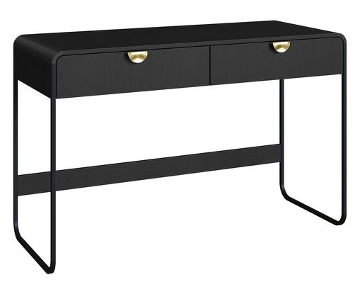 Escrivaninha Luna com 2 gavetas - Nero Escrivaninha Luna com 2 gavetas - Nero