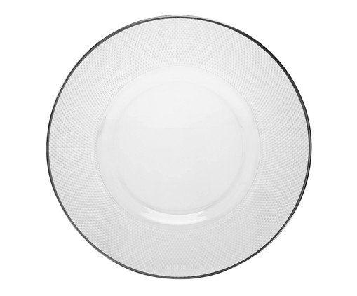 Sousplat com Fio Prateado Thin Edge