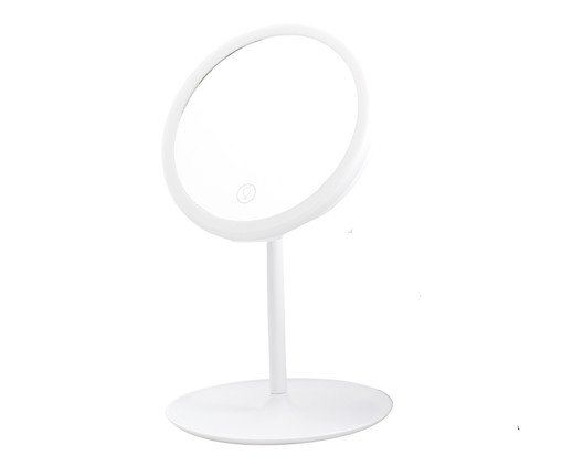 Espelho de Mesa com Led Touch Usb Branco