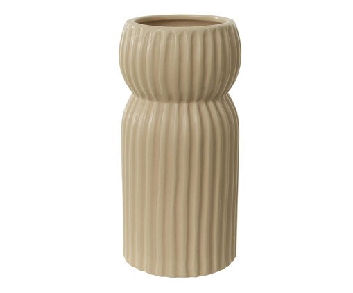 Vaso Dariso em Porcelana Bege