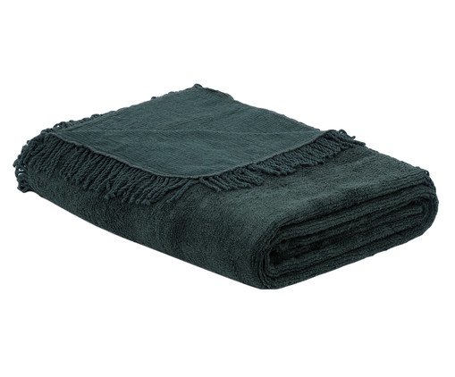 Colcha Copacabana Verde Pino - Queen Size