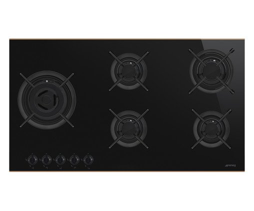 Cooktop Semiprofissional A Gás Dolce Stil Novo Preto 5 Queimadores