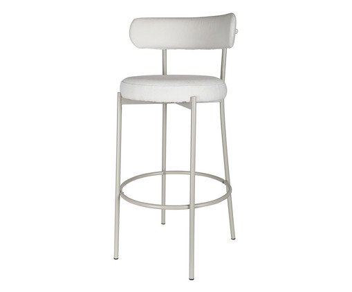 Banqueta Serena Boucle Off White Base Areia