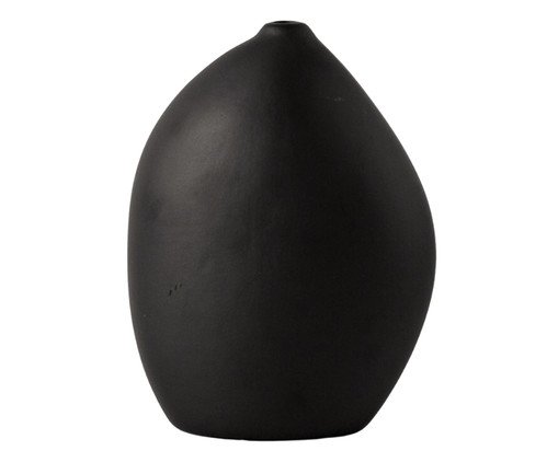 Vaso Oak em Poliresina Preto
