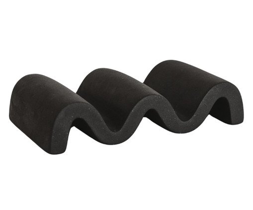 Suporte Saboneteira Onda Preto Onyx