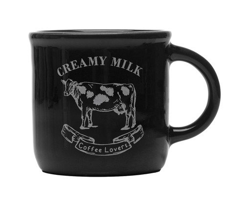 Caneca Creamy Milk Preta Caneca Creamy Milk Preta