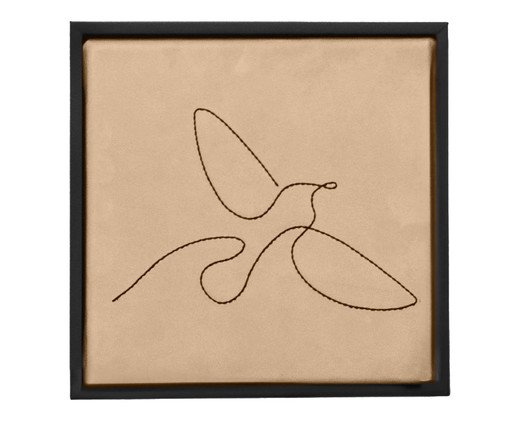 Quadro Pássaro Bordado