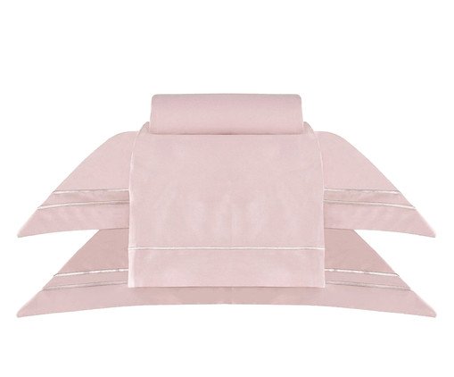Jogo de Lençol Sublime Rosa Rosa
