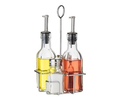 Jogo de Galheteiro em Inox Kenya Jogo de Galheteiro em Inox Kenya