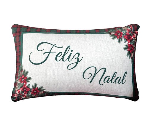 Almofada Natalina Feliz Natal Arranjo
