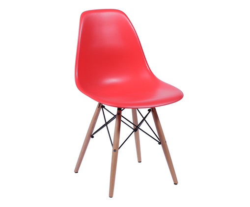 Cadeira Infantil Eames Wood - Vermelha