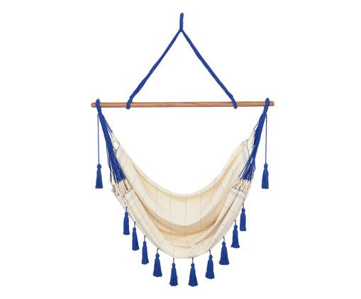 Cadeira de Balanço com Tassel Mar - Azul