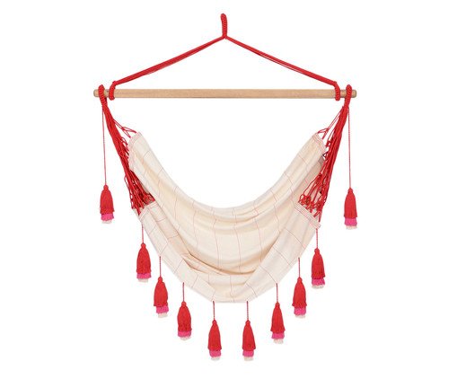 Poltrona Suspensa com Tassel Tri Tribo - Cru Poltrona Suspensa com Tassel Tri Tribo - Cru