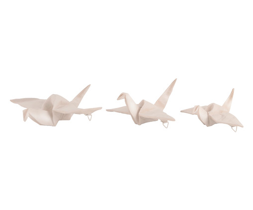 Jogo de Adornos Origami Pássaro