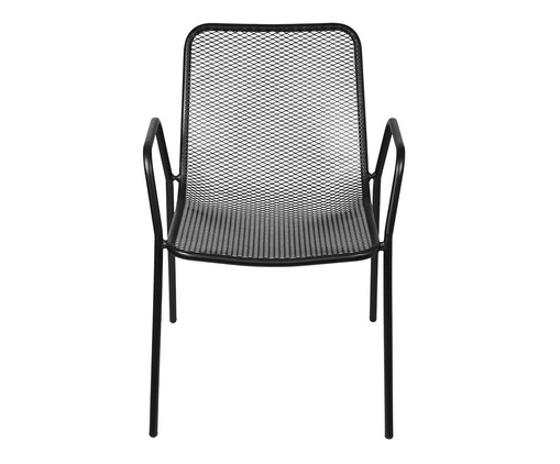 Cadeira Una com braço - Preto