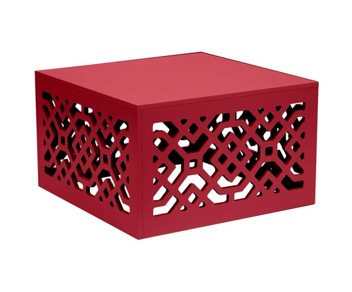 Mesa de centro Muxarabi - Firebrick - Vermelho