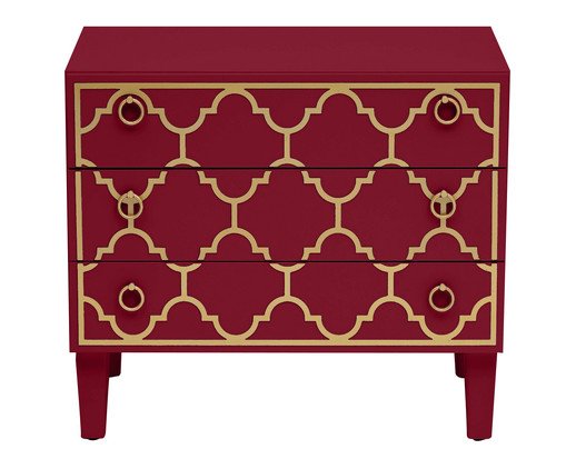 Mesa de Cabeceira Marrocos Firebrick - Vermelho Mesa de Cabeceira Marrocos Firebrick - Vermelho