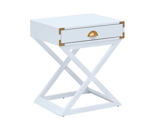 Mesa de Cabeceira Cross - Branco