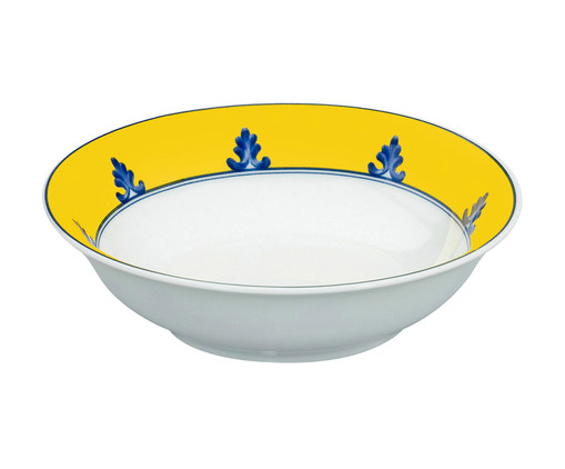 Bowl em Porcelana Castelo Branco - Azul e Amarelo