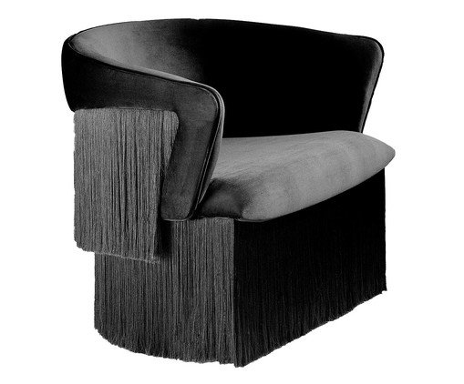 Poltrona com Franjas Wind - Preta