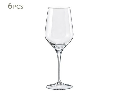 Taça para Vinho em Cristal Saori - Transparente