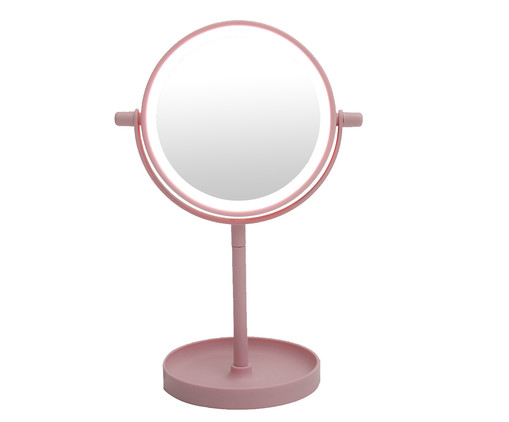 Espelho de Mesa Led Macy Rosa - 28,5X13cm
