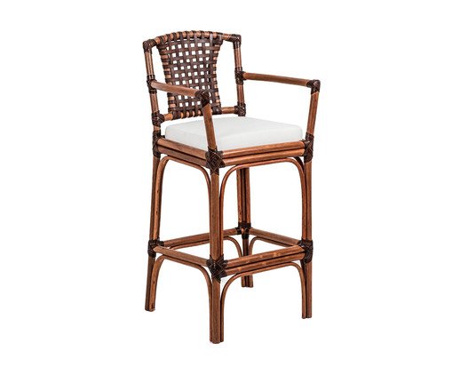 Banqueta Marrocos com Braços - Marrom Banqueta Marrocos com Braços - Marrom