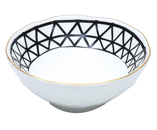 Bowl em Porcelana Sam - Branco e Preto