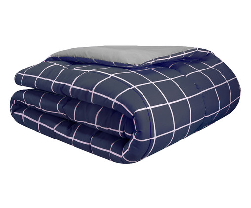 Duvet Essencialle Grid - Marinho