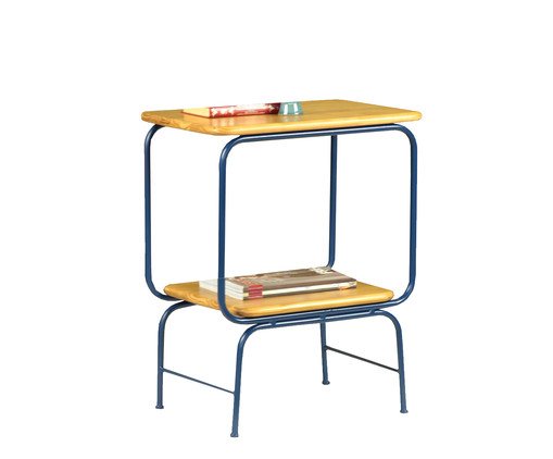 Mesa Lateral Honorable - Natural e Azul