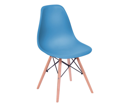 Cadeira Eames Wood - Azul Petróleo