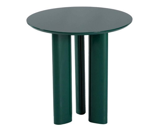 Mesa Lateral Redonda Brilho Verde