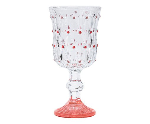 Taça em Vidro Coral