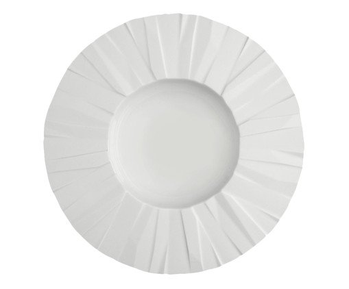 Prato Fundo em Porcelana Matrix White