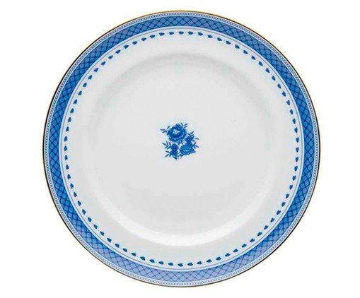 Prato Raso em Porcelana Cozinha Velha