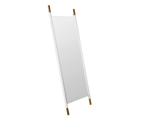 Espelho de Chão Wood Off White