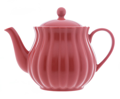 Bule de Chá em Porcelana Pétala Vermelha
